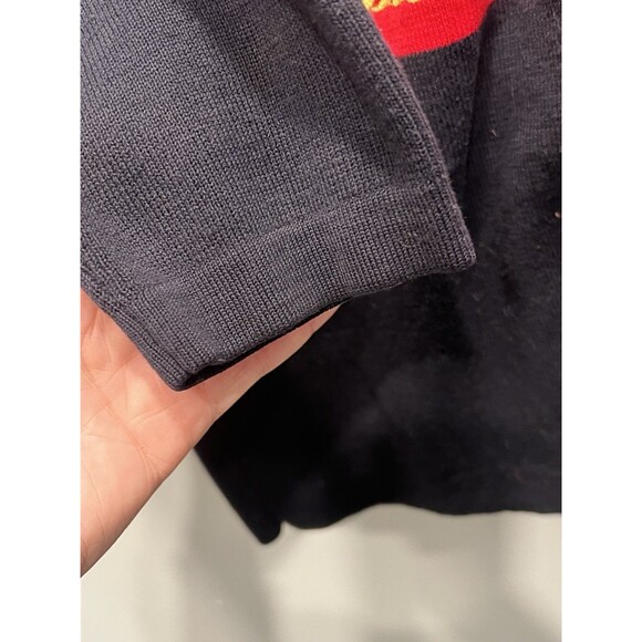 Cappagallo Cardigan Women's Vintage 80s Sz M Nautical Red Blue Gold shoulder Pad - Picture 5 of 10